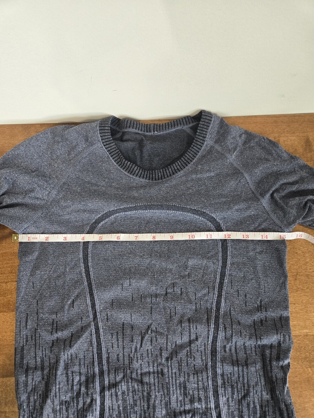 Lululemon Run: Swiftly Tech Long Sleeve Crew Heathered Deep Navy 6 - Picture 3 of 5